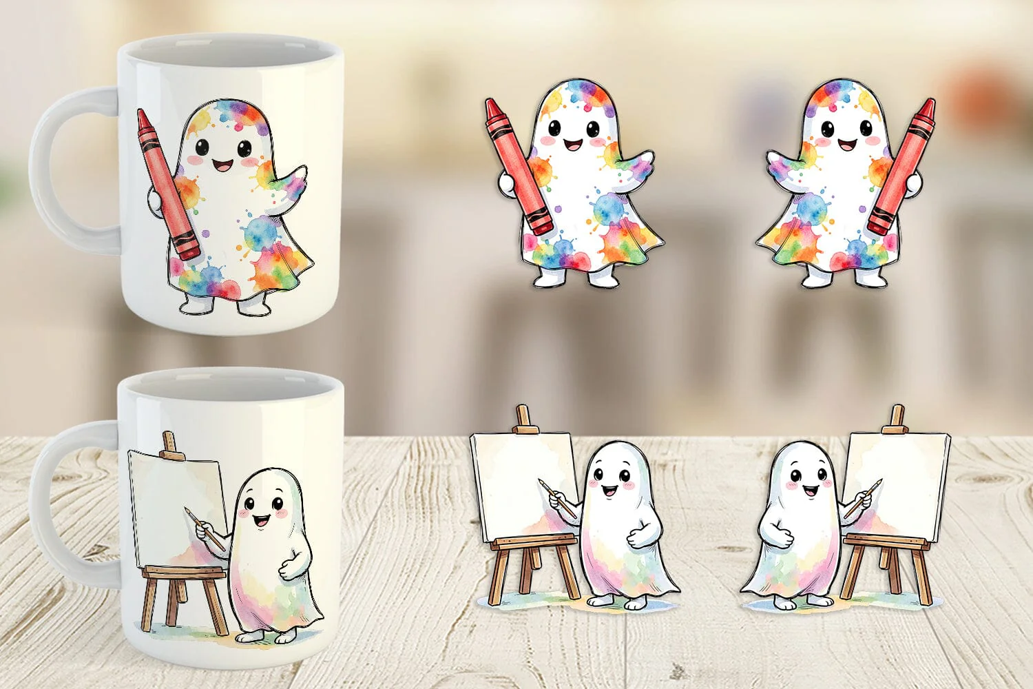 Mug Wrap Creative Art Teacher Ghost - Image 4