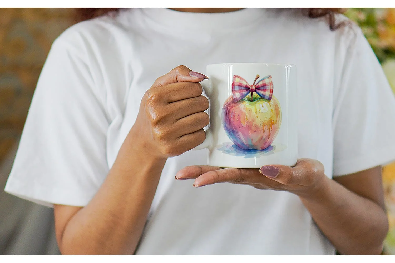 Mug Wrap Groovy Teacher Apple - Image 6