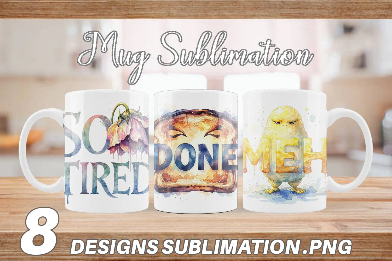 Mug Wrap Grumpy Sleepy Affirmations