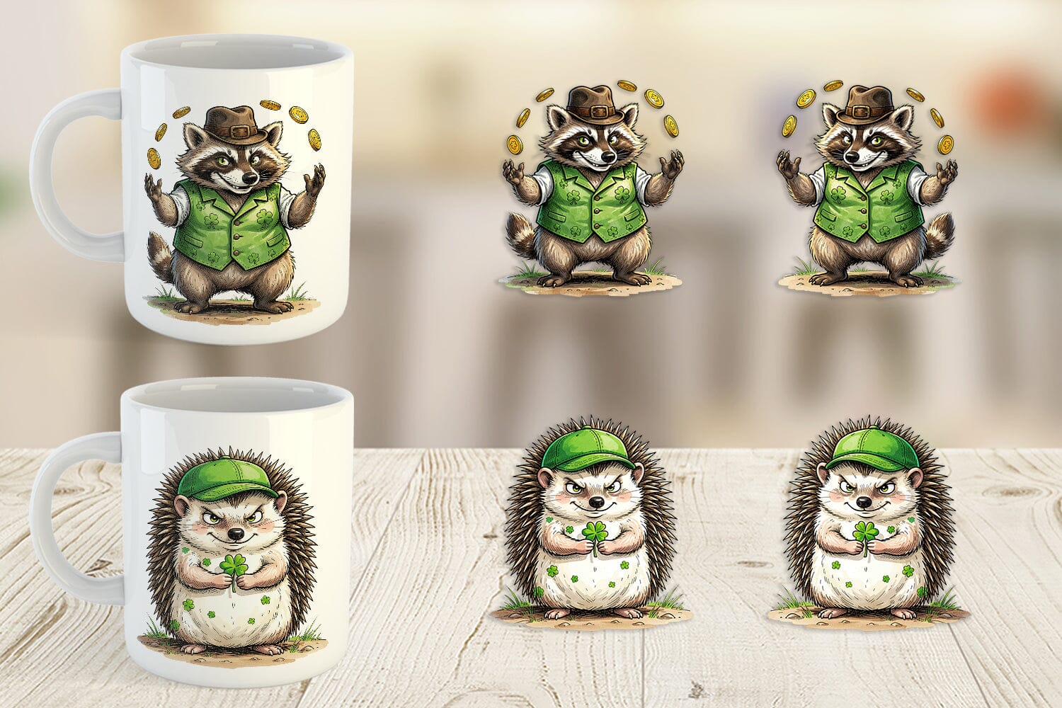 Mug Wrap Lucky St Patricks Animal - Image 4