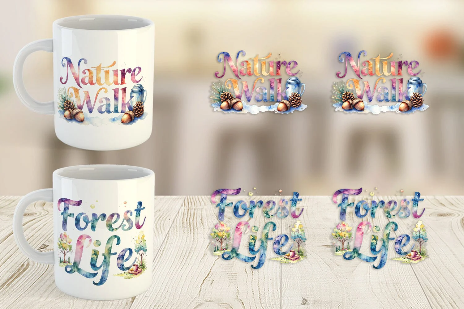 Mug Wrap Nature Forest Coffee Quotes - Image 3
