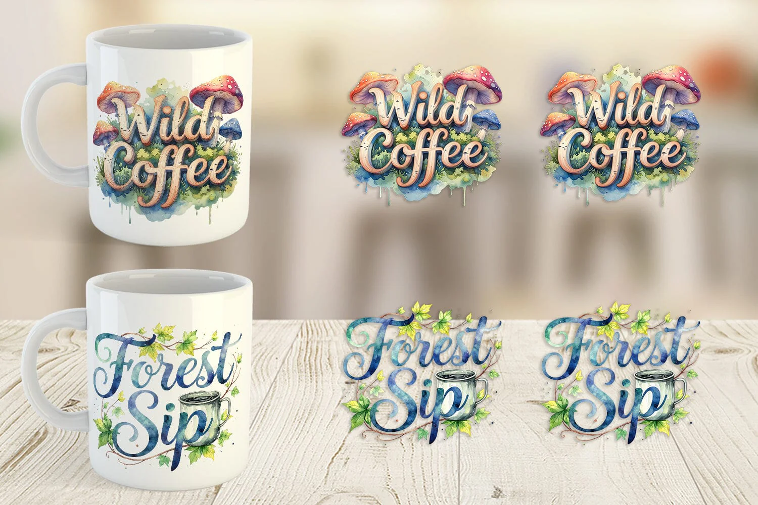 Mug Wrap Nature Forest Coffee Quotes - Image 5