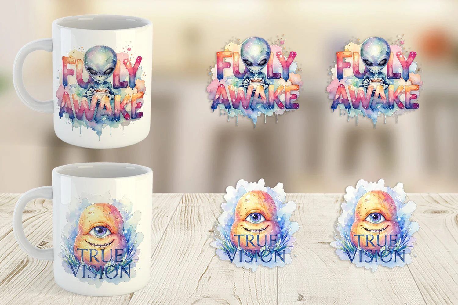 Mug Wrap One Eyed Monster Wisdom Quotes - Image 3