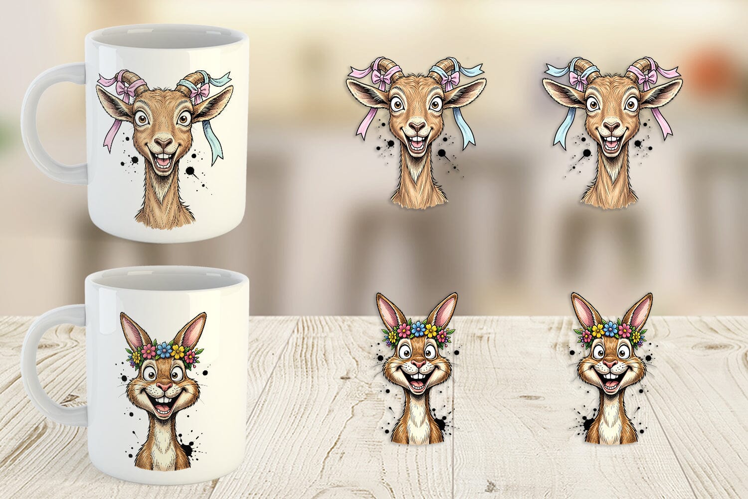Mug Wrap Wacky Easter Animal - Image 4