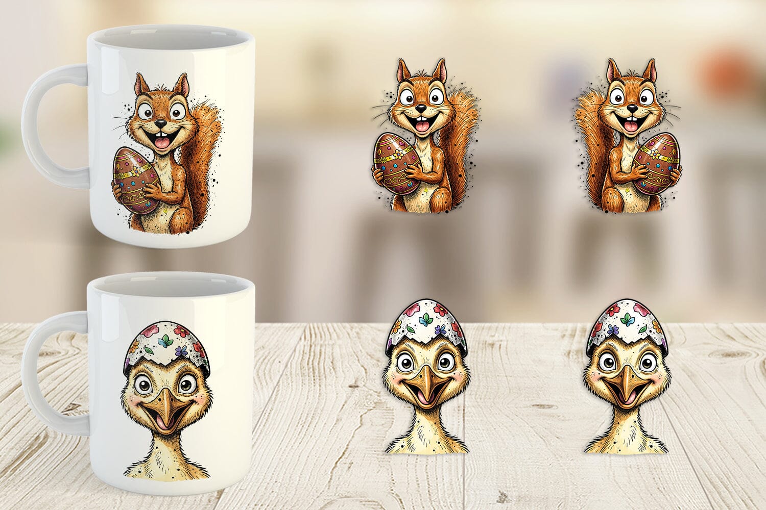 Mug Wrap Wacky Easter Animal Portrait - Image 4