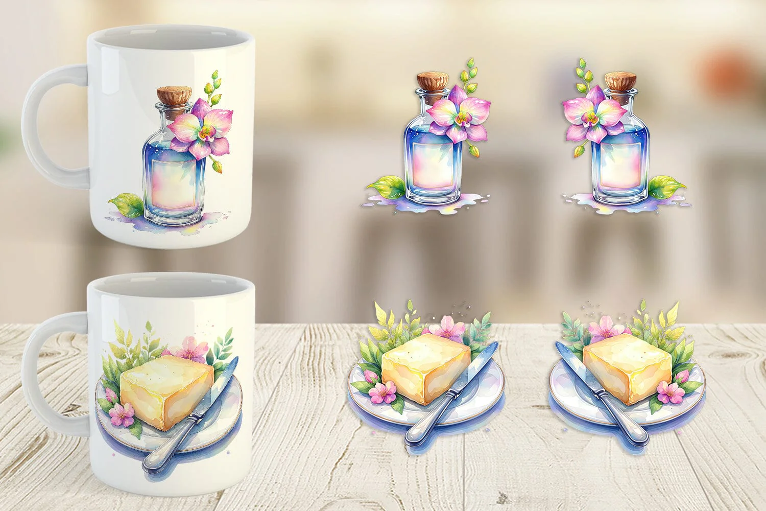 Mug Wrap Watercolor Baking Essentials - Image 3