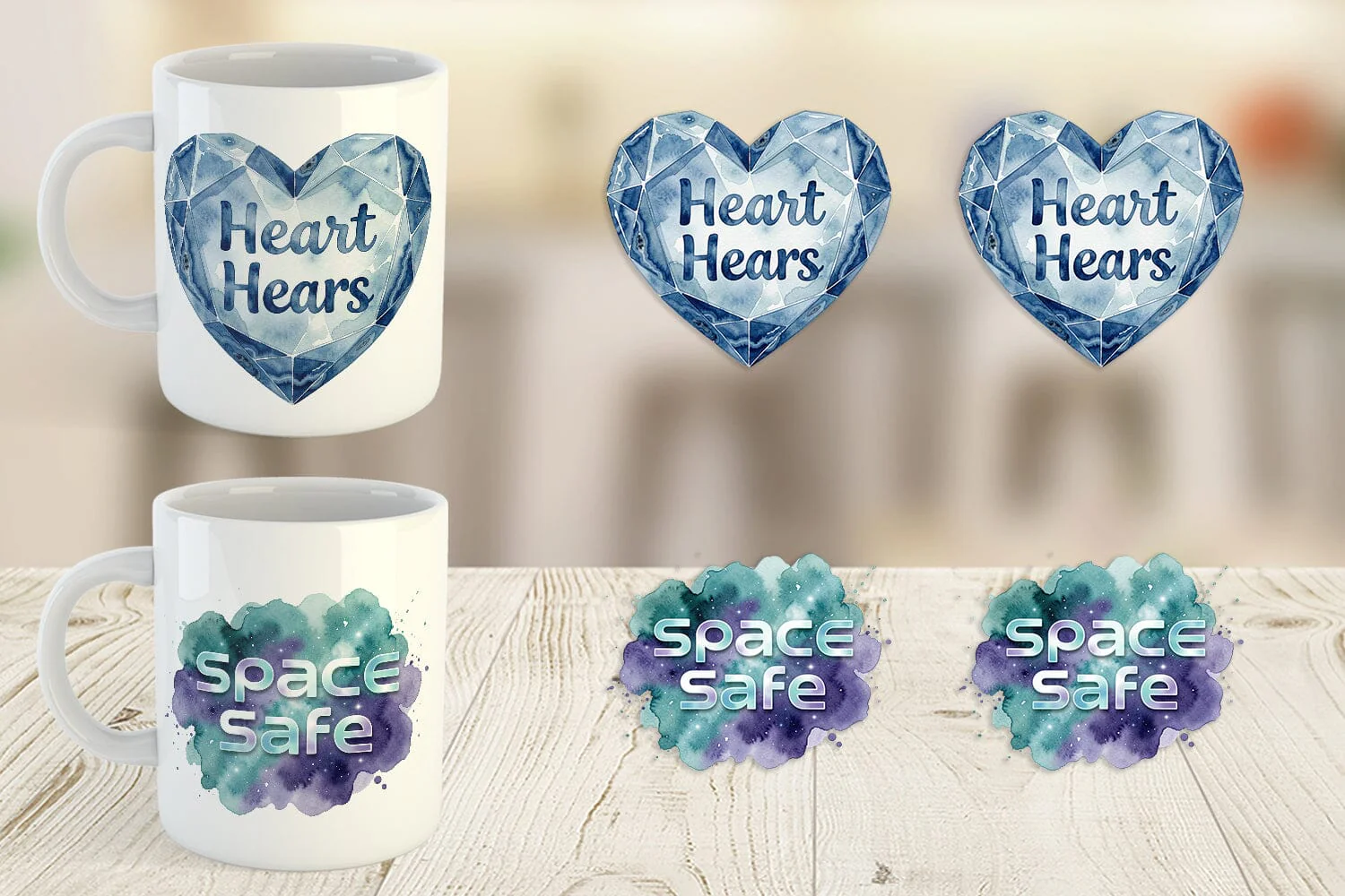 Mug Wrap Watercolor Crystalline Mindset Quotes - Image 5