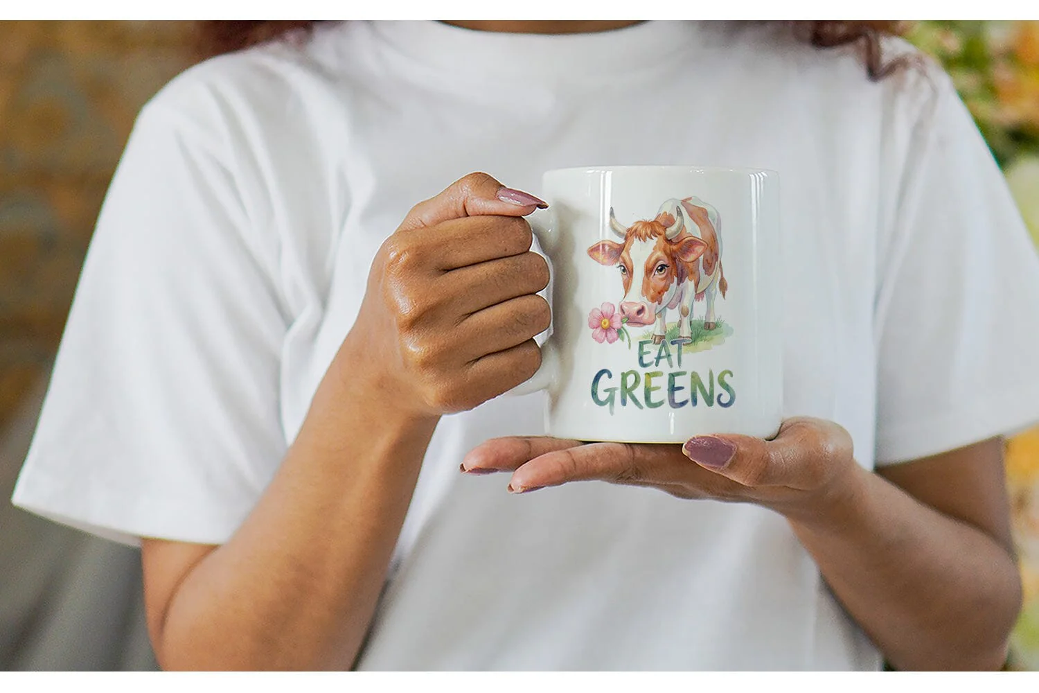 Mug Wrap Watercolor Funny Derpy Cow Quotes - Image 6