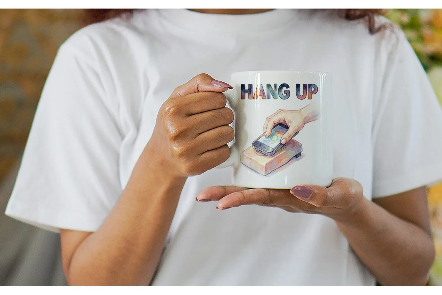 Mug Wrap Watercolor Funny Dial-Up Internet Art - Image 6