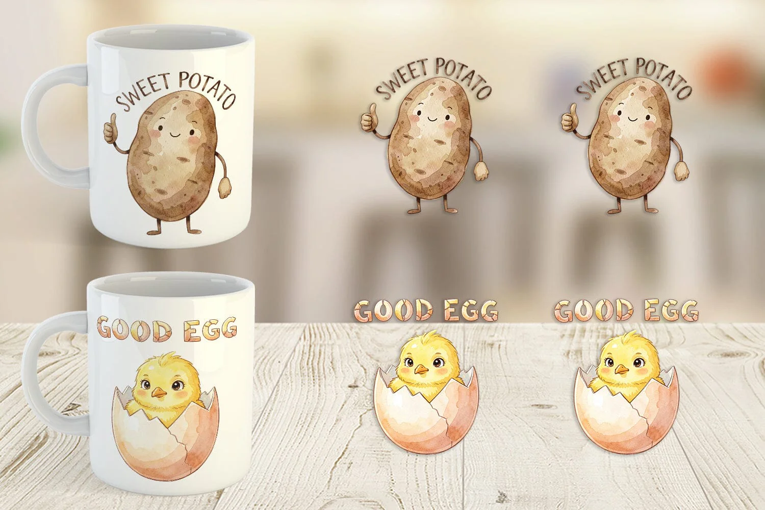 Mug Wrap Watercolor Funny Foodie Mom Puns Art - Image 2