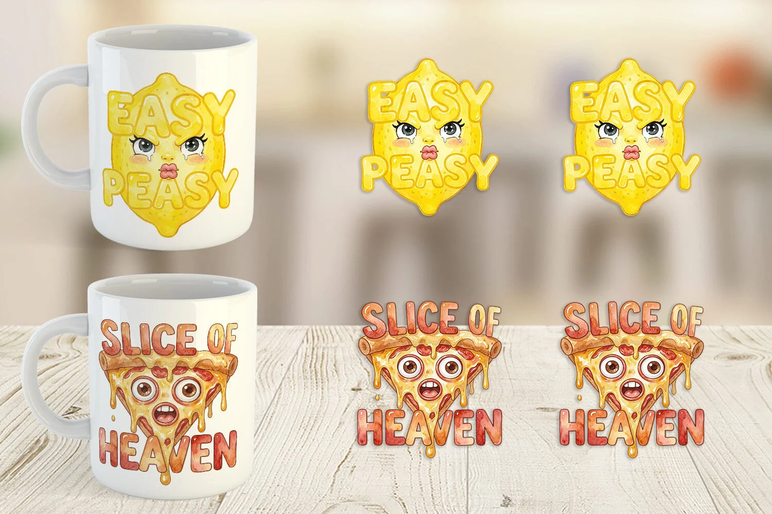 Mug Wrap Watercolor Funny Foodie Mom Puns Art Quotes - Image 2