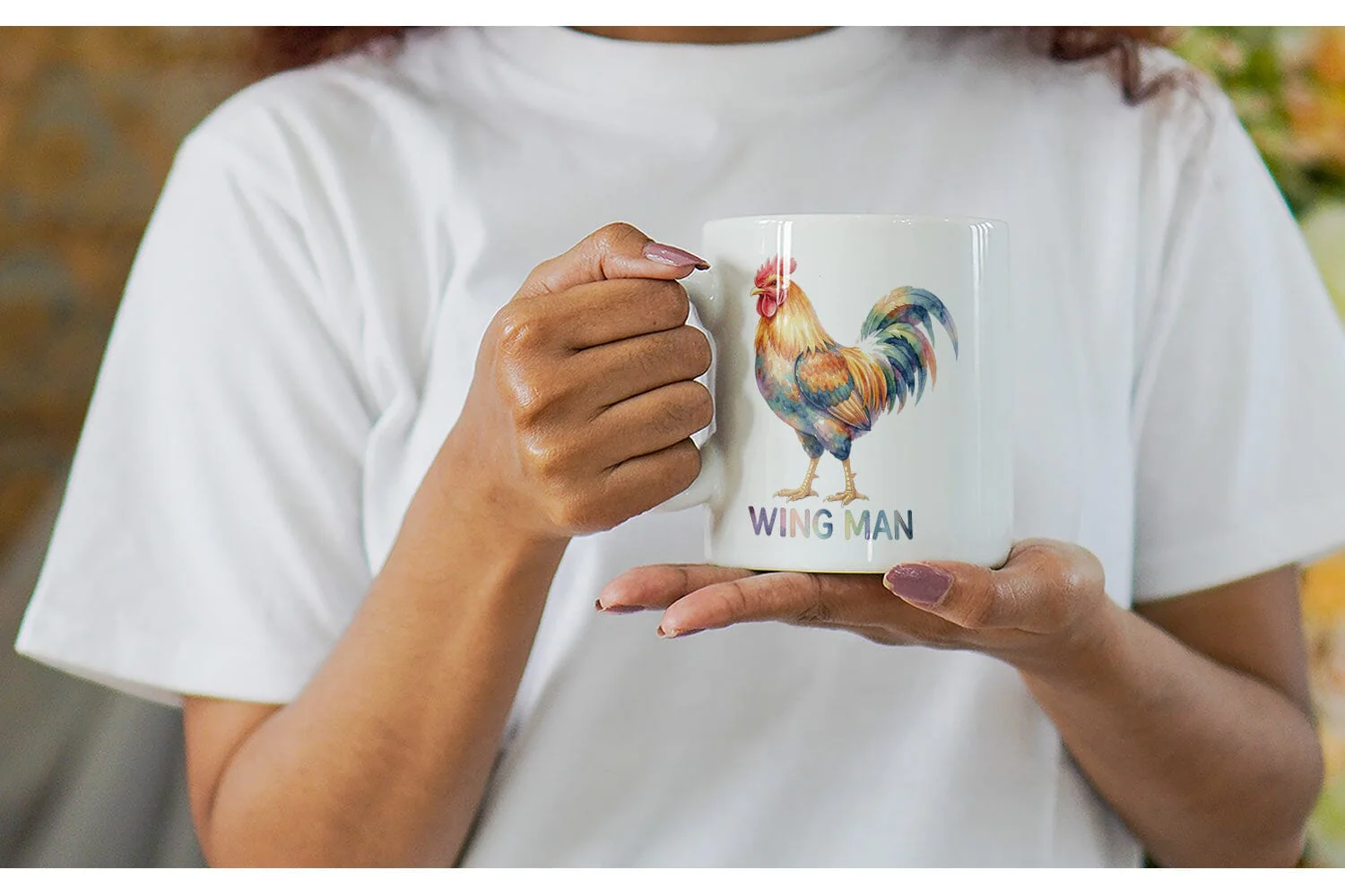 Mug Wrap Watercolor Funny Quirky Chicken Quotes - Image 6