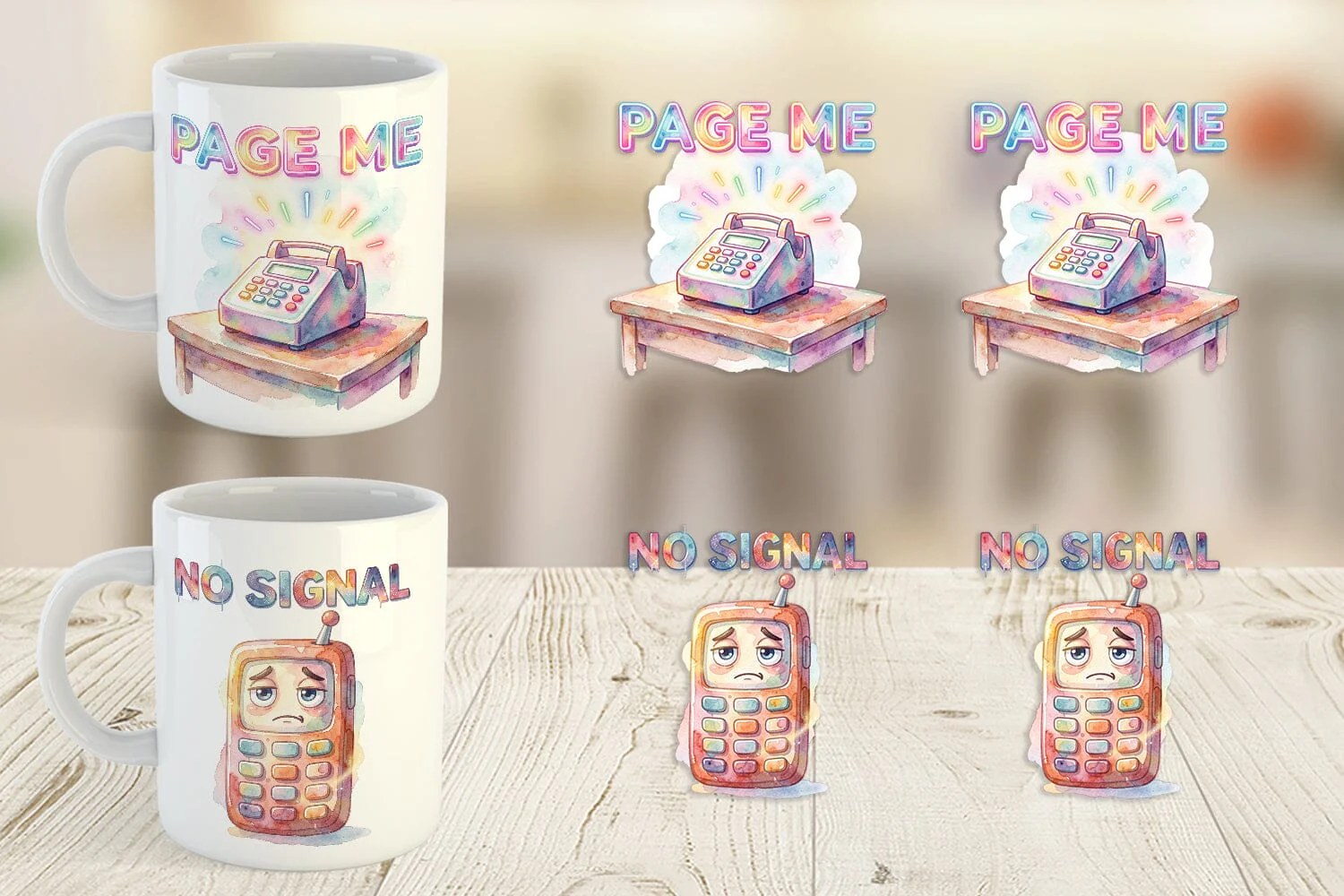 Mug Wrap Watercolor Sarcastic 90s Office Quotes - Image 2