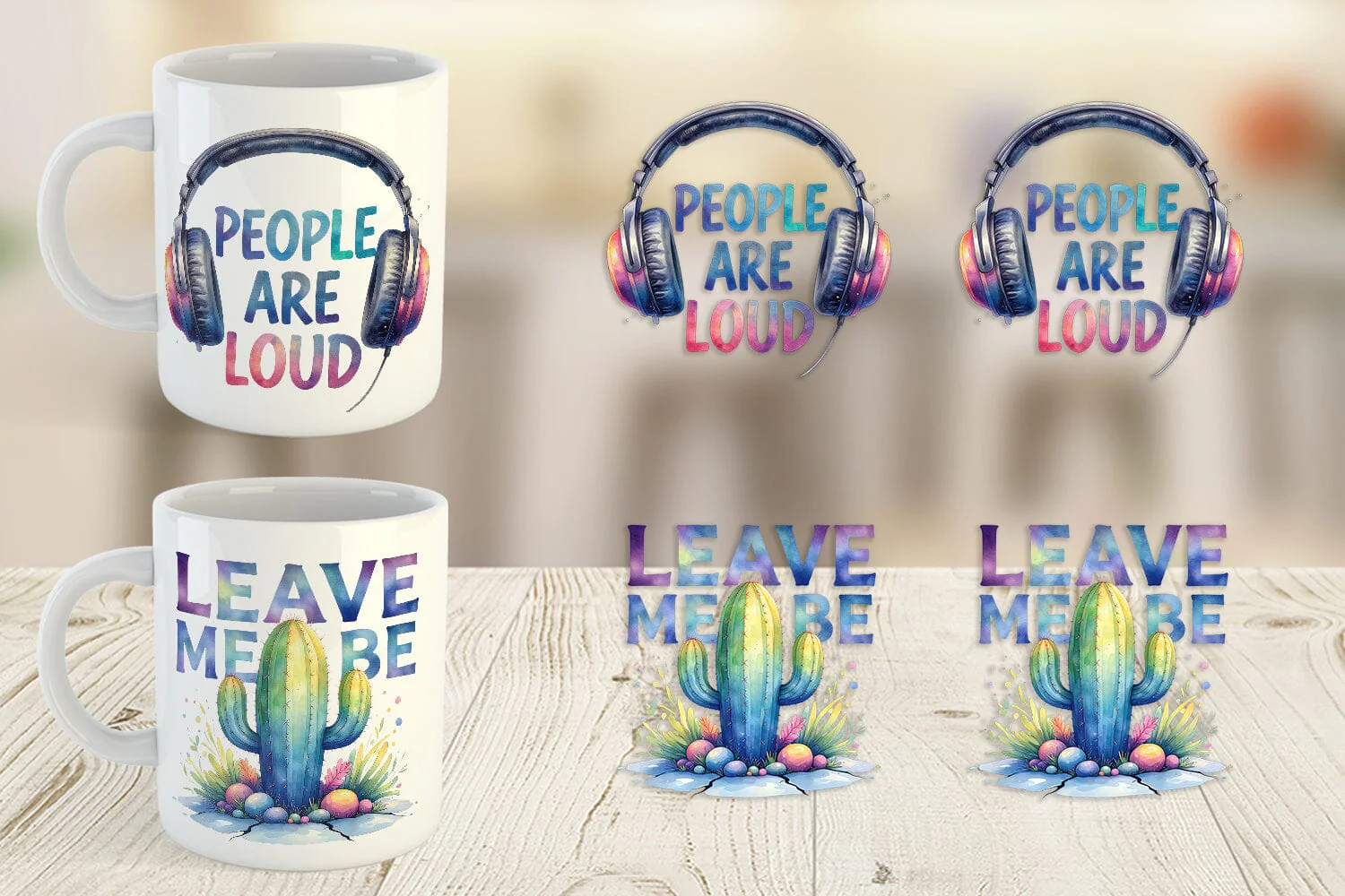 Mug Wrap Watercolor Sarcastic Introvert Quotes - Image 4