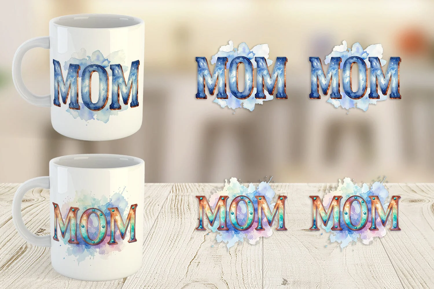 Mug Wrap Watercolor Western Mom - Image 2
