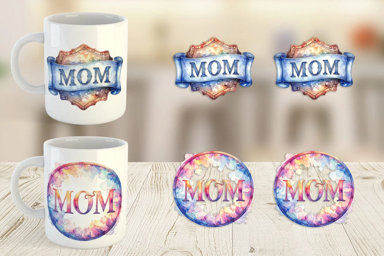 Mug Wrap Watercolor Western Mom - Image 3