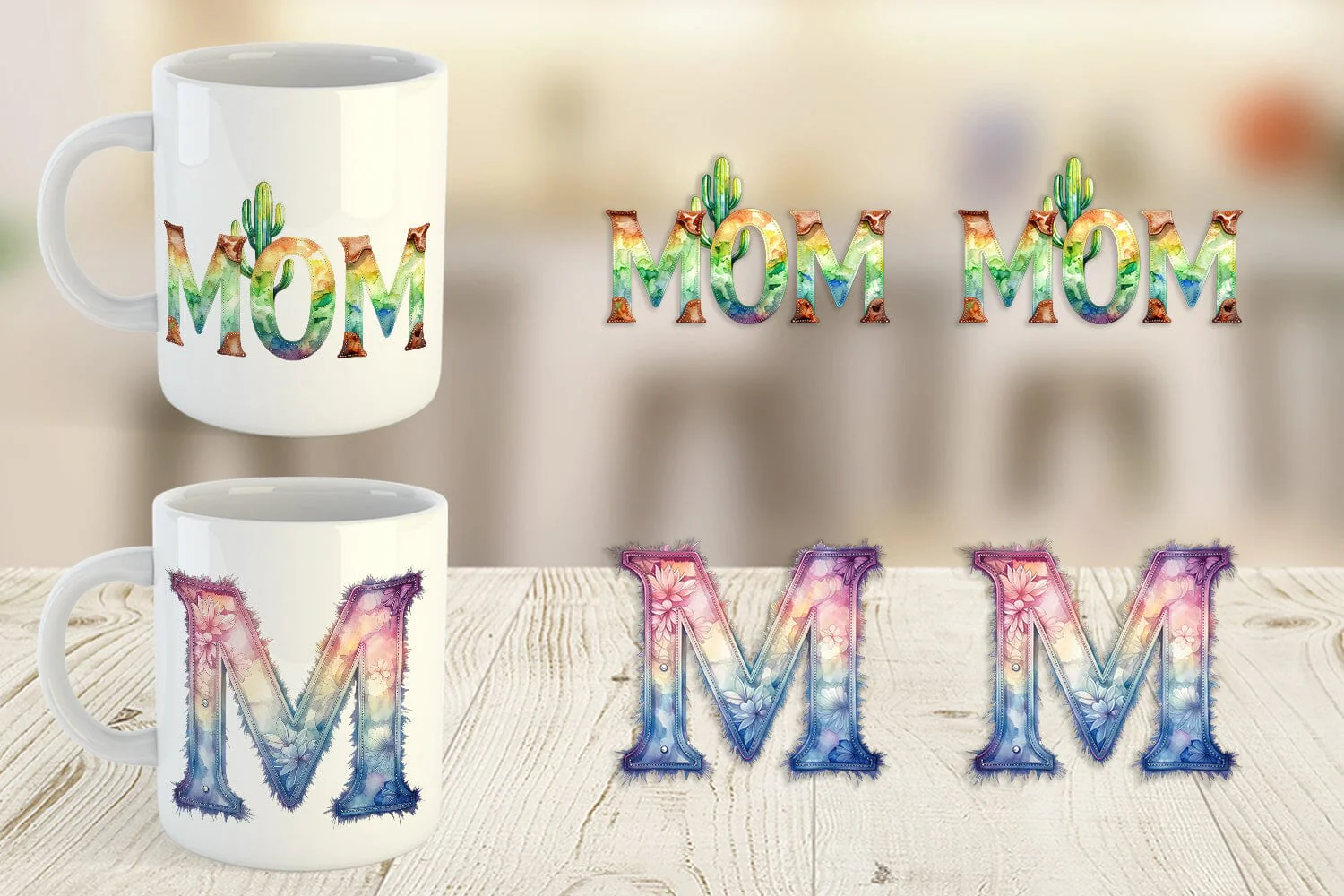 Mug Wrap Watercolor Western Mom - Image 4