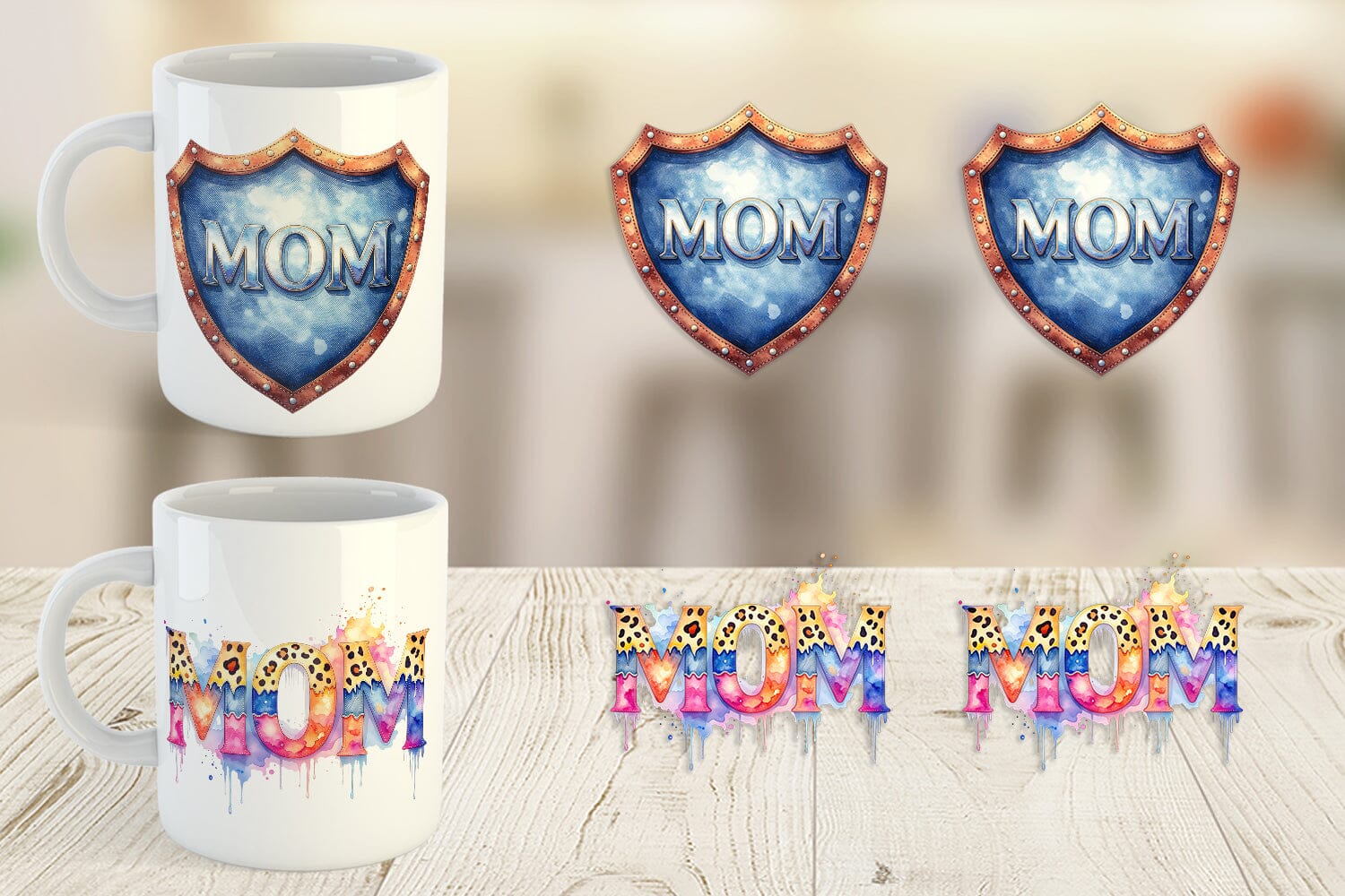 Mug Wrap Watercolor Western Mom - Image 5