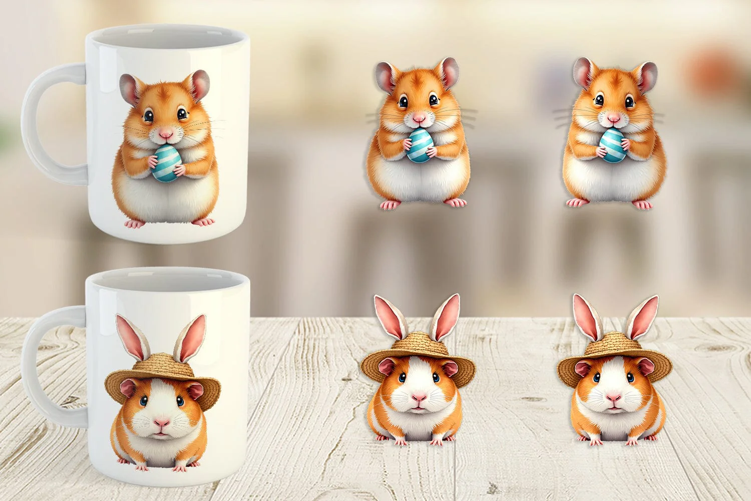 Mug Wrap Whimsical Easter Pets - Image 2