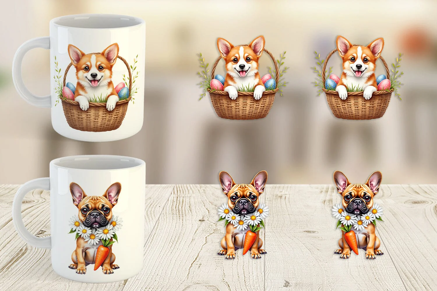 Mug Wrap Whimsical Easter Pets - Image 3