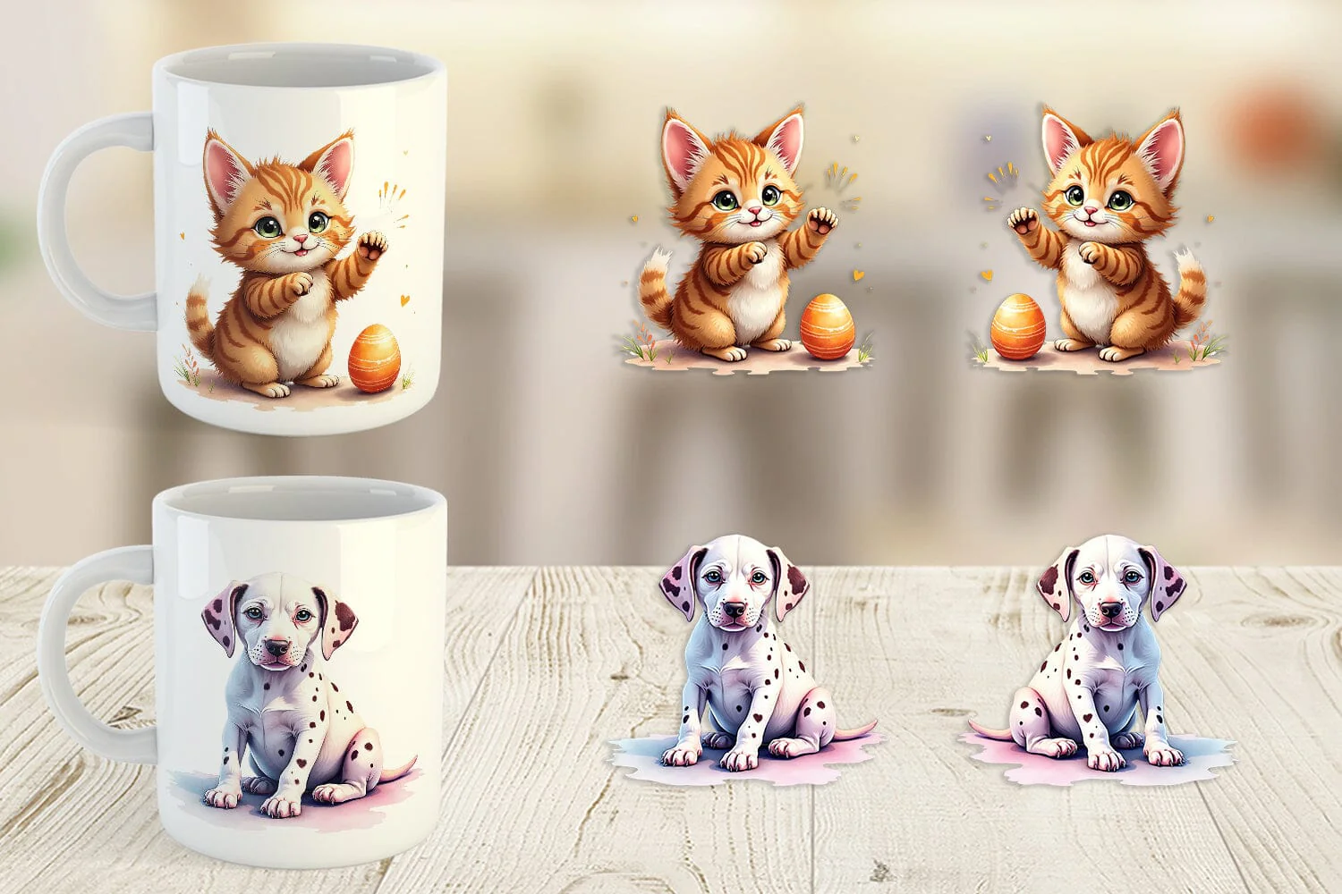 Mug Wrap Whimsical Easter Pets - Image 4