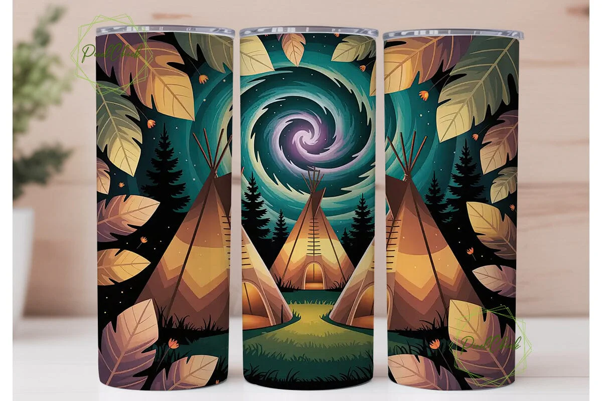 Mystical Autumn Teepees 20oz Tumbler