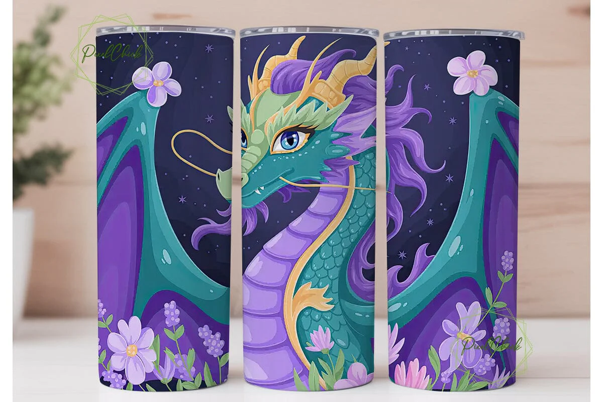 Mystical Dragon Tumbler Wrap - Image 2