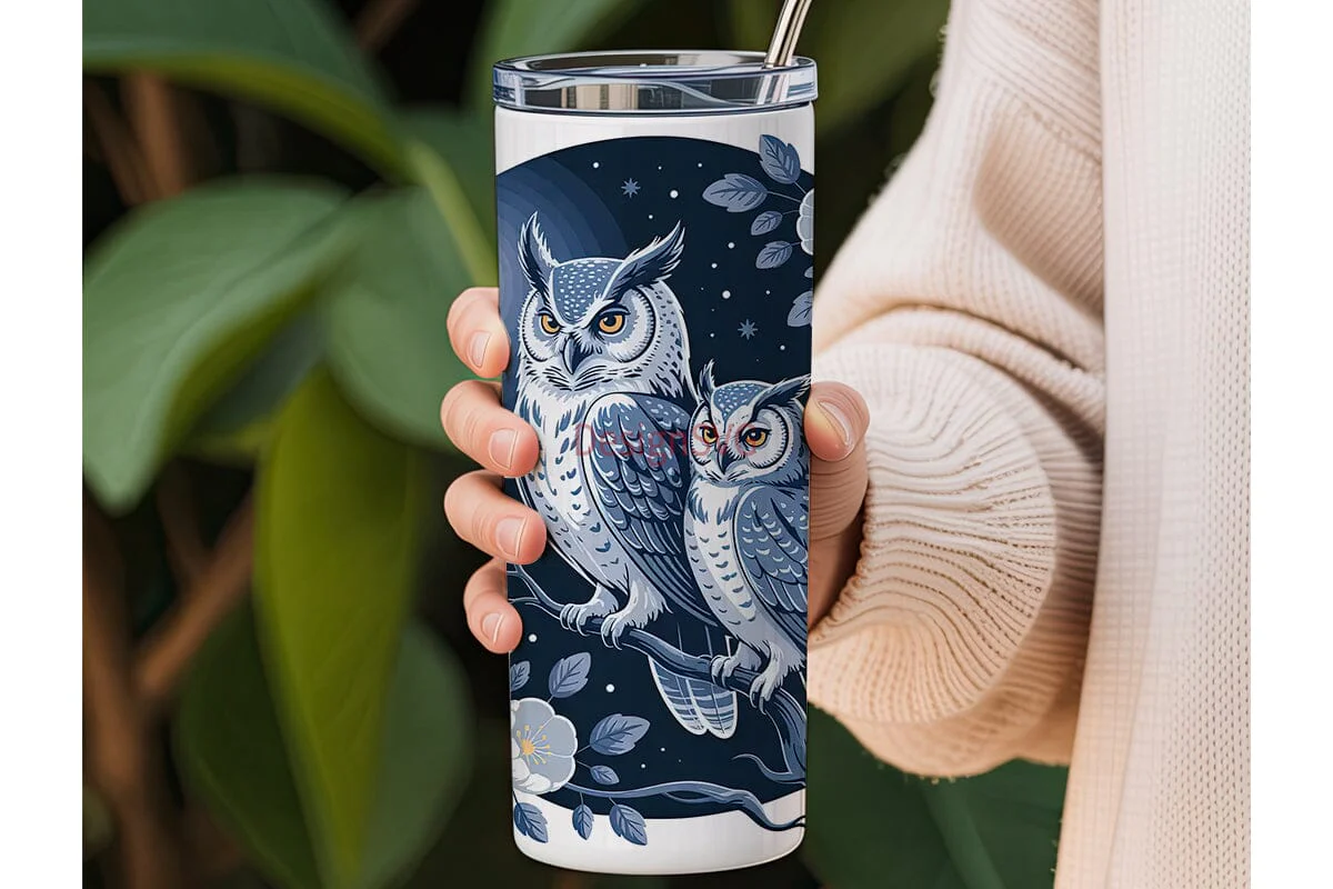 Mystical Owls 20oz Tumbler Wrap - Image 3