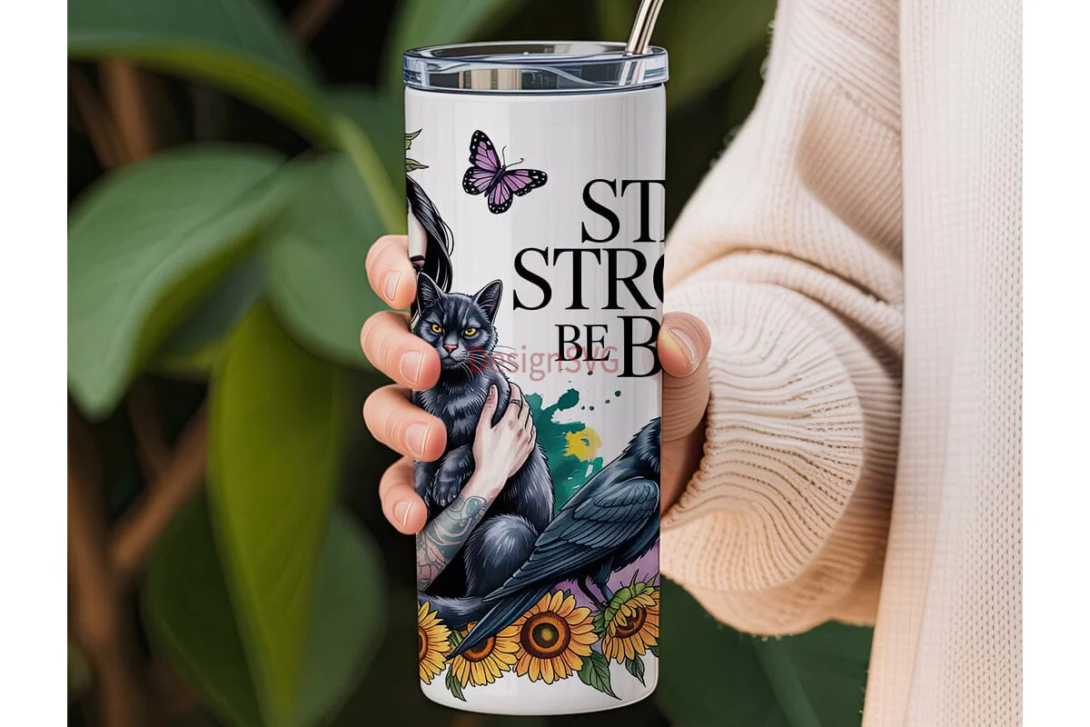 Mystical Sunflower Woman 20oz Tumbler - Image 3