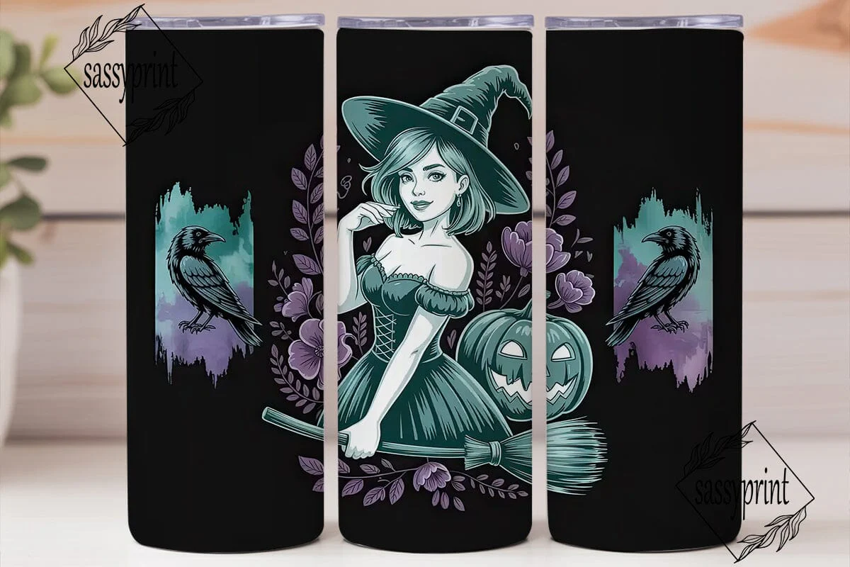Mystical Witch 20oz Tumbler Wrap - Image 2