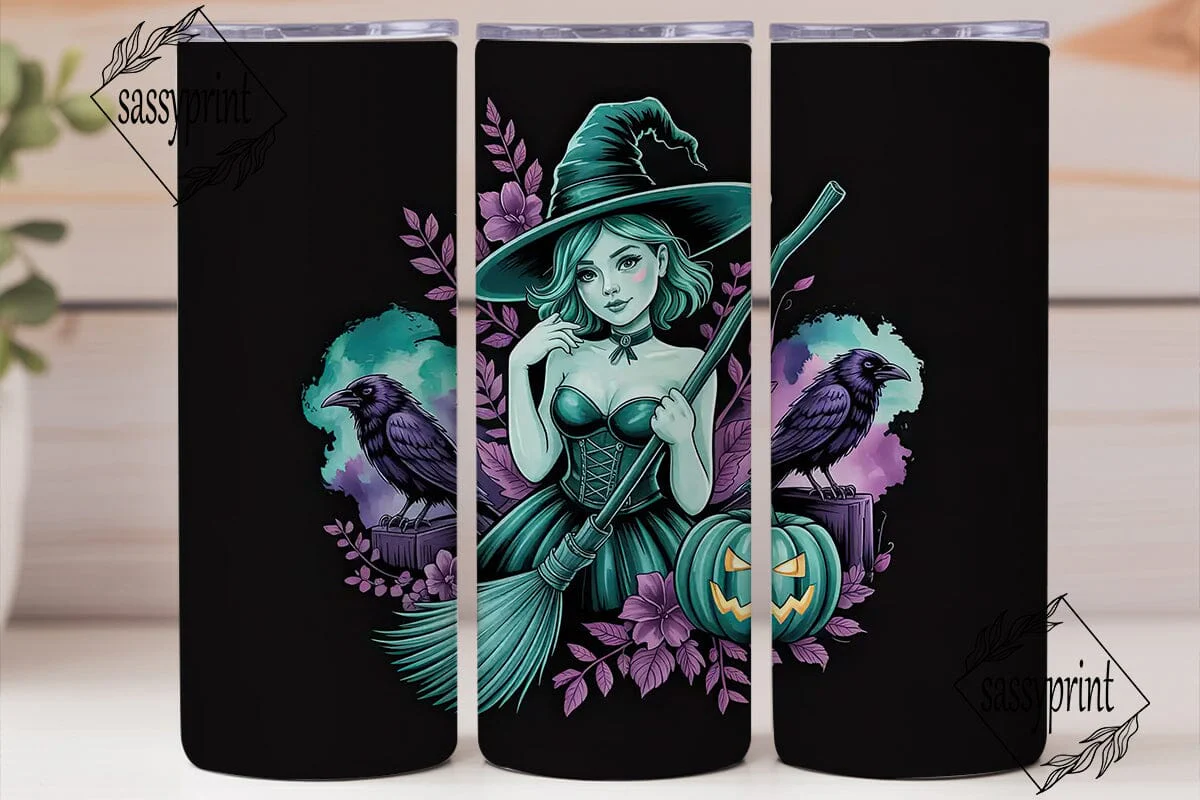Mystical Witch 20oz Tumbler Wrap - Image 2
