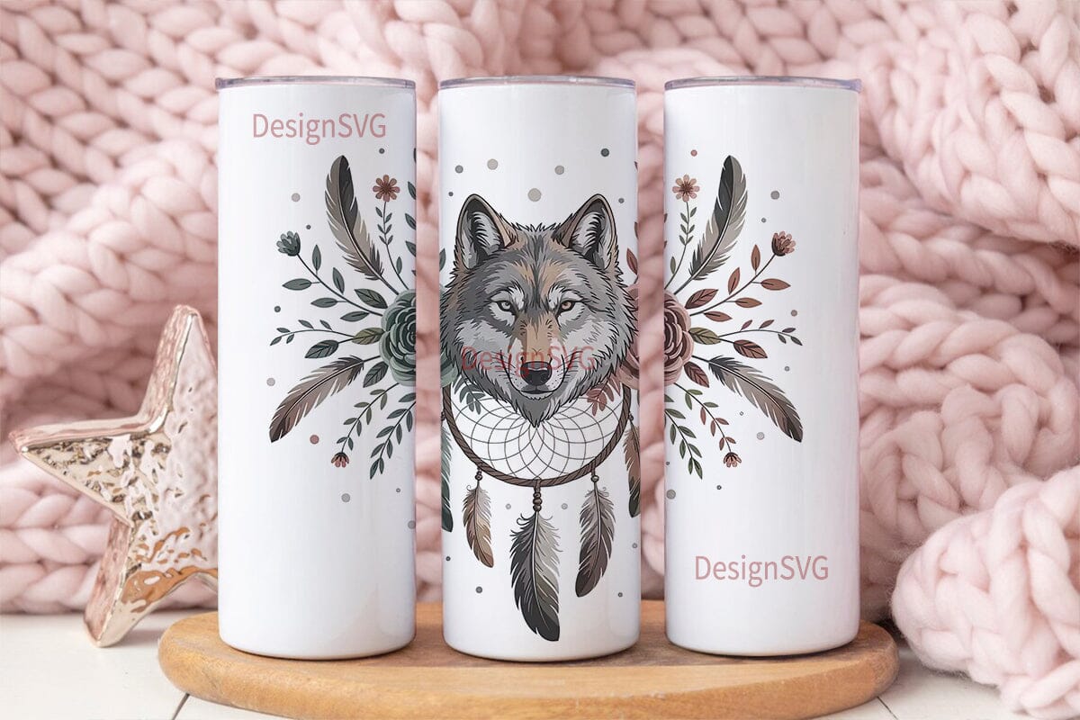 Mystical Wolf Dreamcatcher 20oz Tumbler