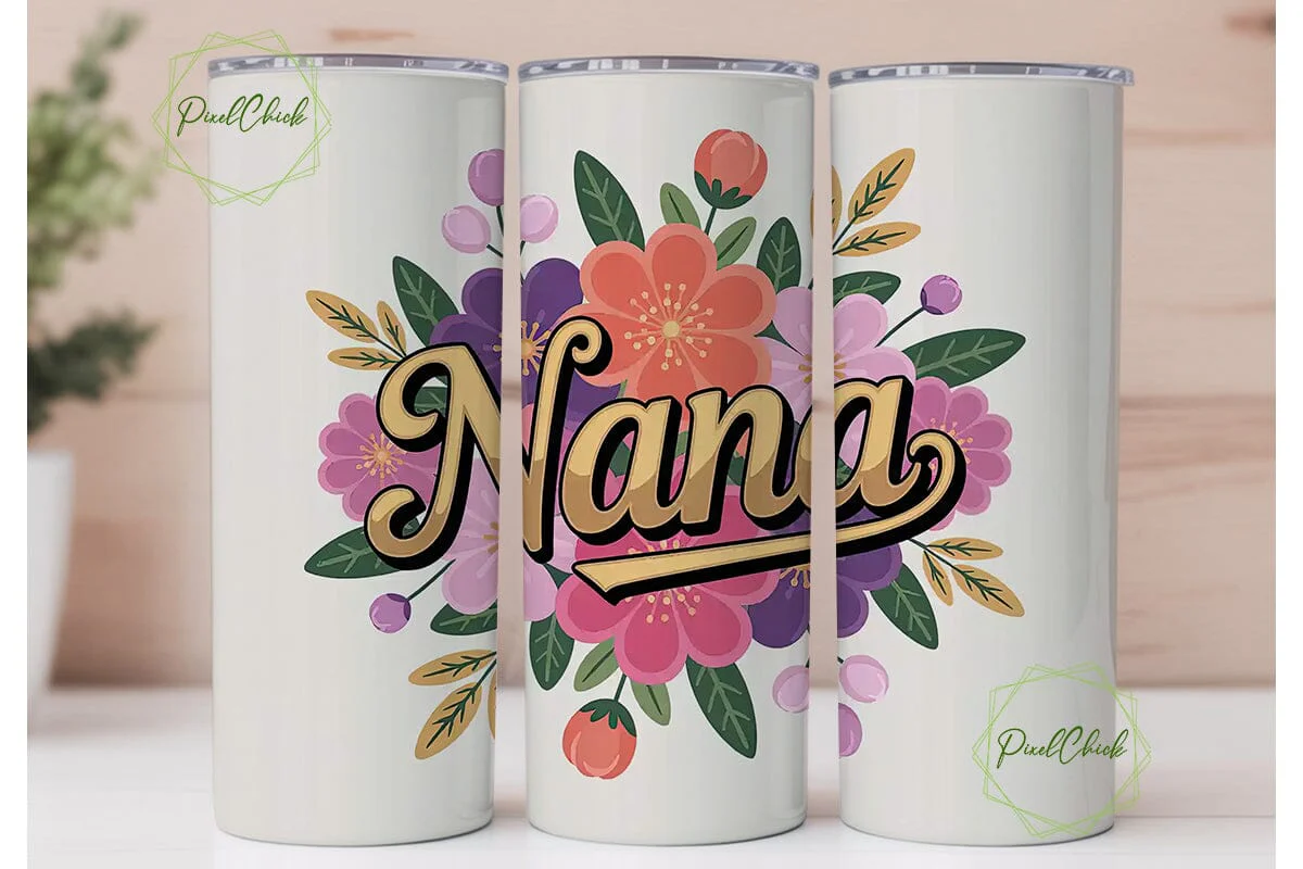 Nana Floral Tumbler Design