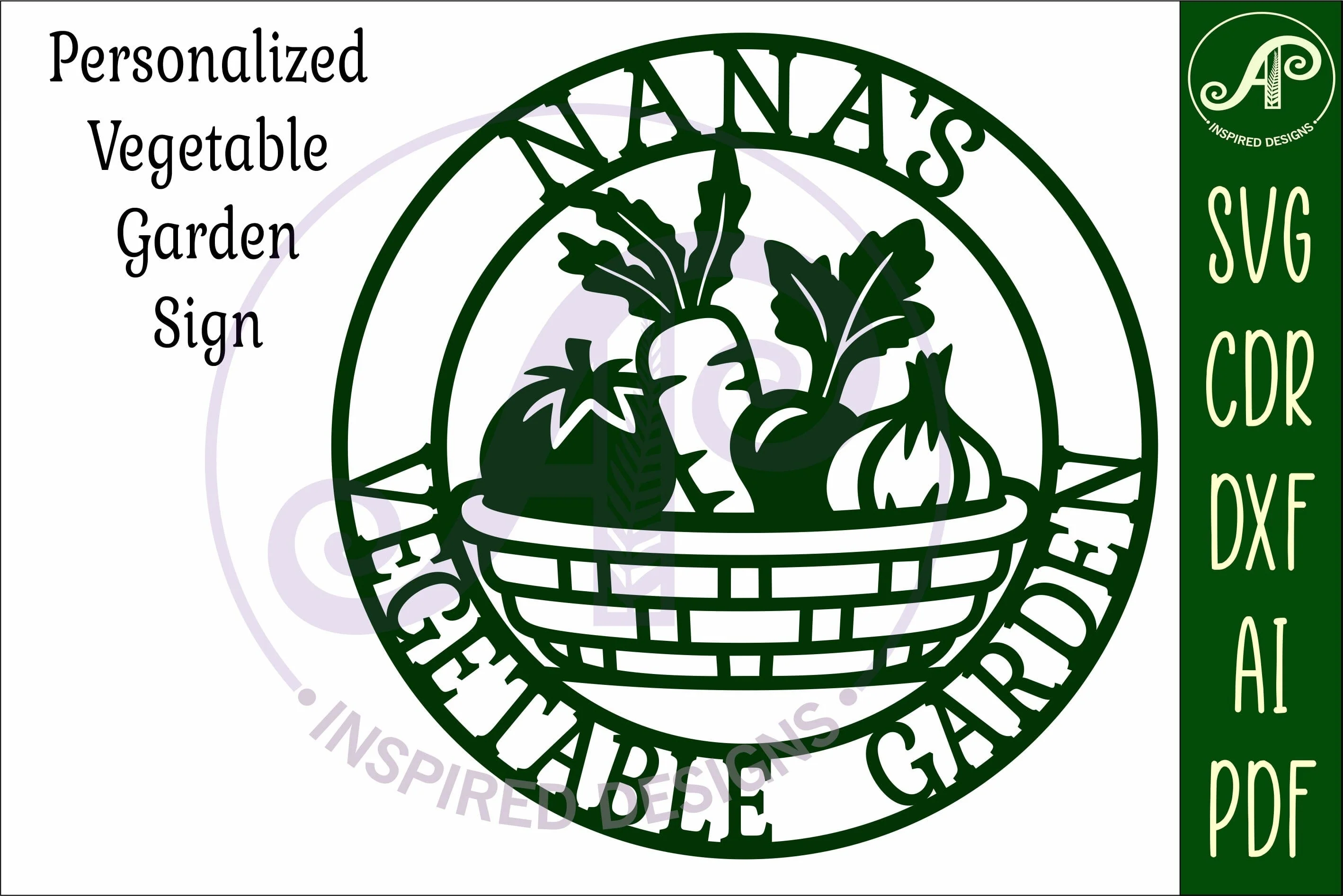 Nana's Vegetable Garden Sign SVG, Laser Cut Vegetable Gar - Image 3