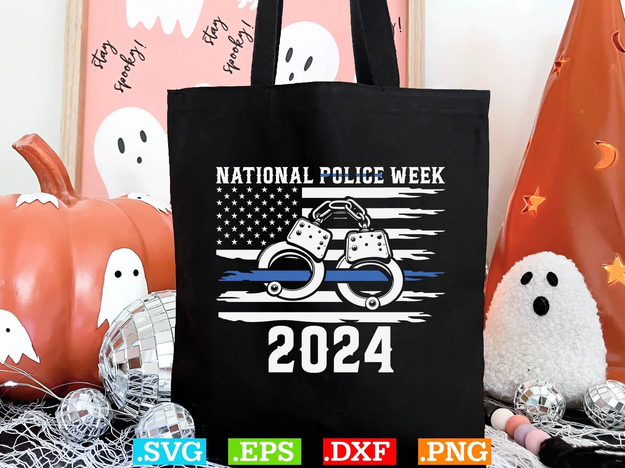 National Police Week 2024 Shirt, Police Svg, Back the Blue Svg, Thin Blue Line Shirt, Police Officer Svg, Police Wife Svg, Distressed Flag - Image 6