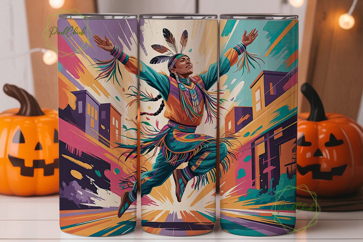 Native American Dancer 20oz Tumbler Wrap - Image 2