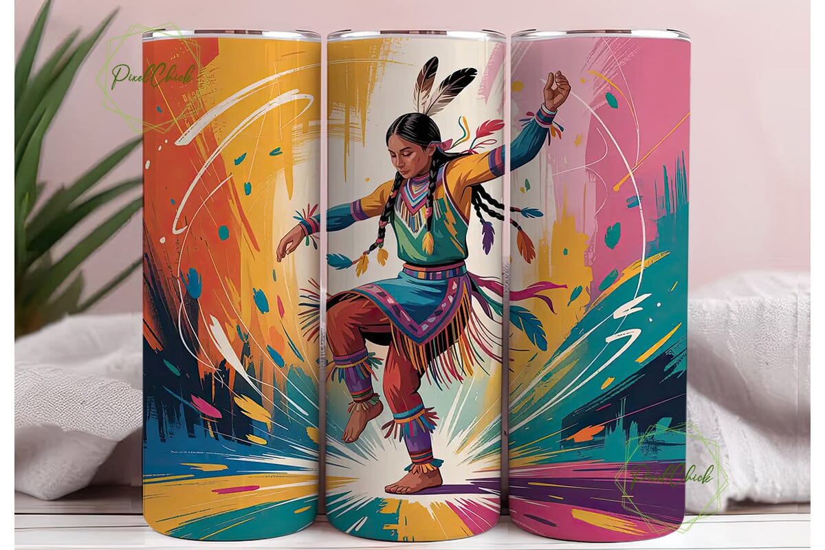 Native American Dancer 20oz Tumbler Wrap - Image 3