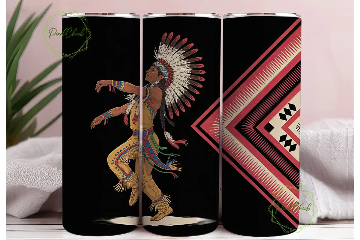 Native American Dancer Tumbler Wrap - Image 3
