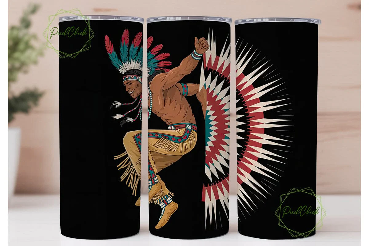 Native American Dancer Tumbler Wrap