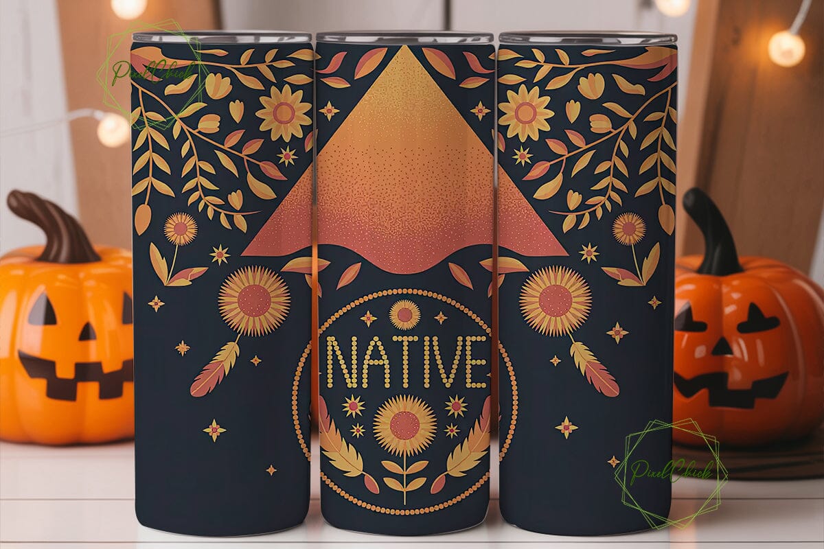 Native American Floral Tumbler Wrap - Image 2