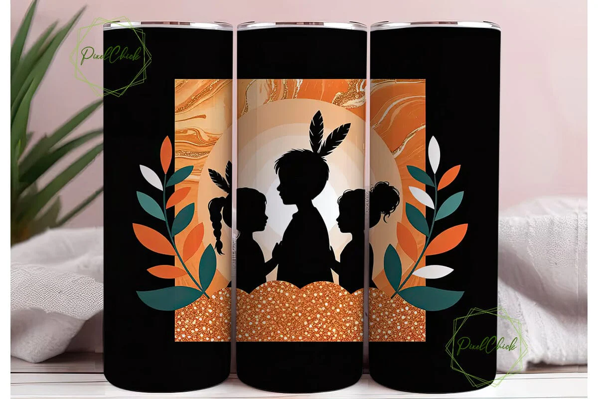 Native American Kids 20oz Tumbler Wrap - Image 3
