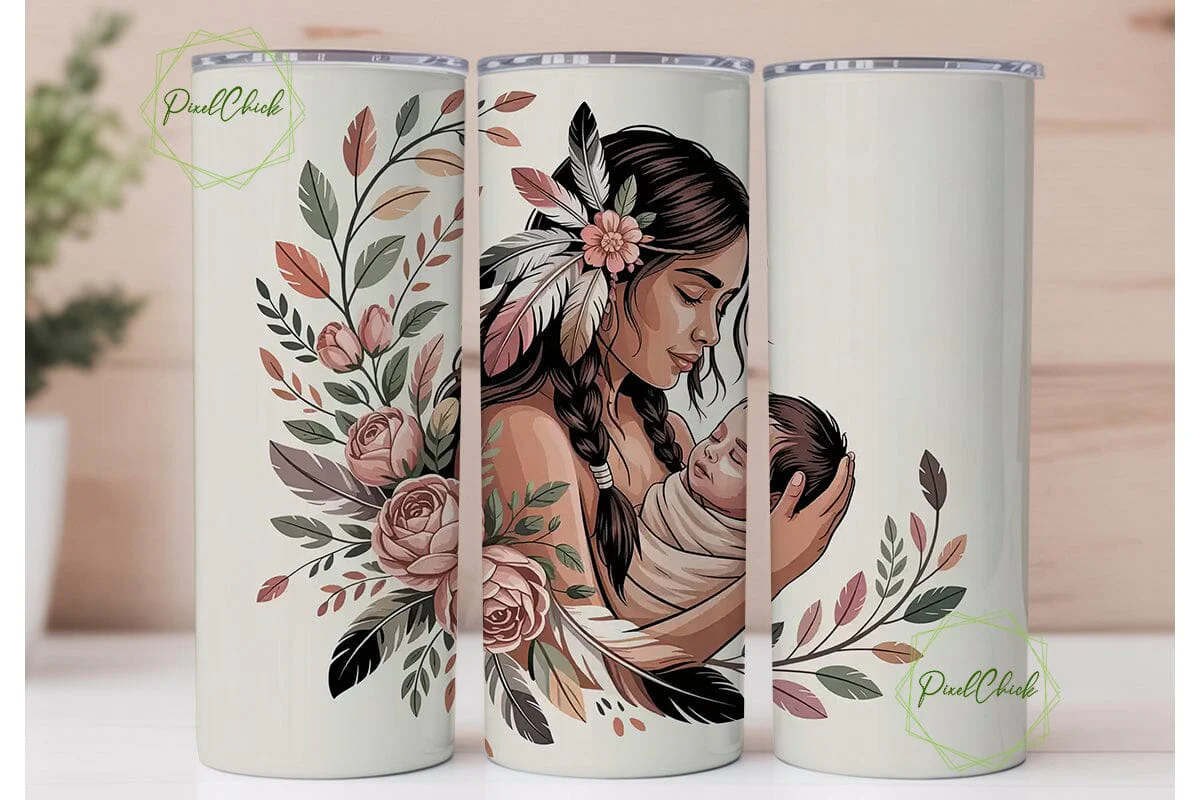 Native American Mom 20oz Tumbler Wrap