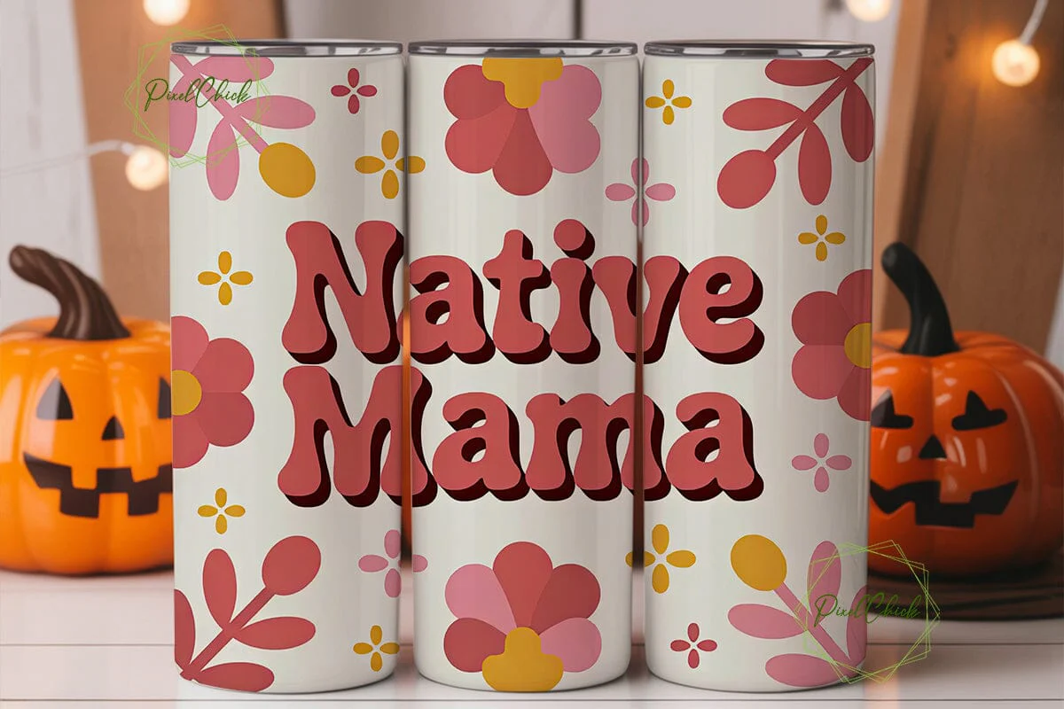 Native Mama Floral Tumbler Wrap - Image 2