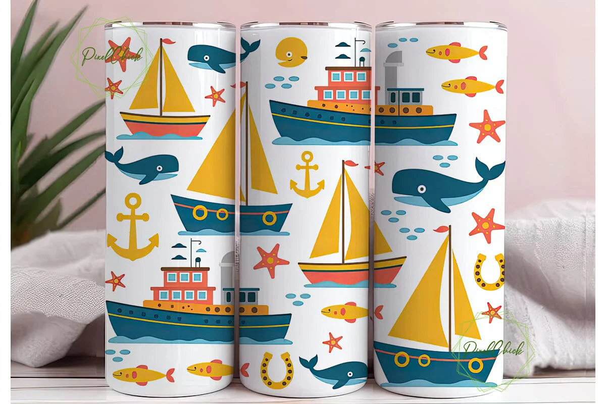 Nautical Kids Tumbler Wrap - Image 3