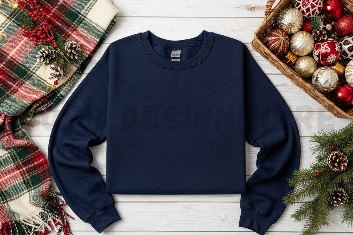 Navy blue crew neck sweatshirt