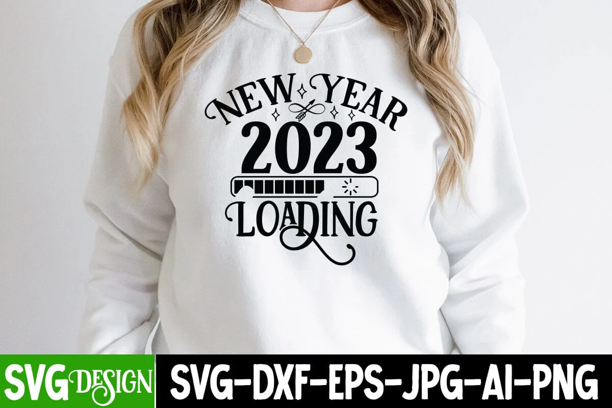 New Year 2023 Loading SVG Cut File ,Happy New Year SVG Cut File - Image 2