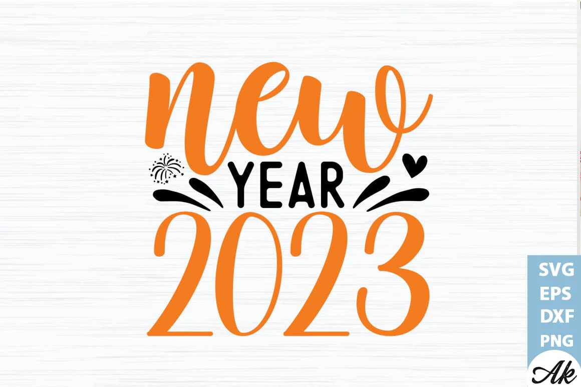 New year 2023 SVG - Image 3