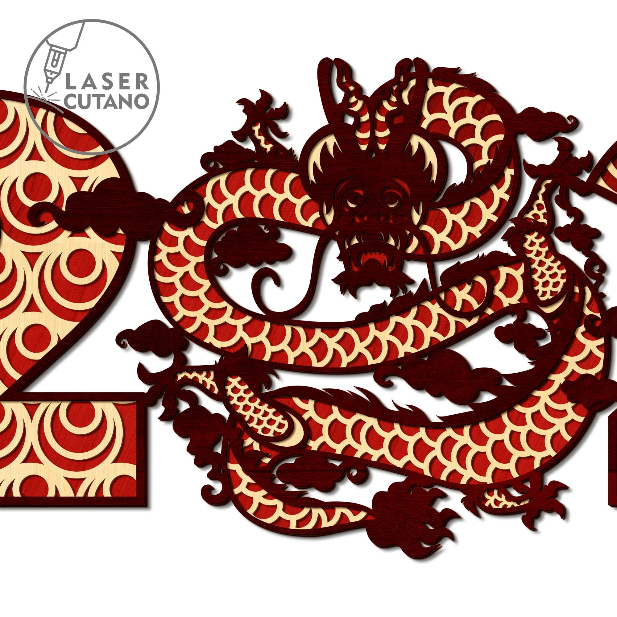 New Year 2024 Multilayer Cut Template, Home Wall Decoration - Image 5