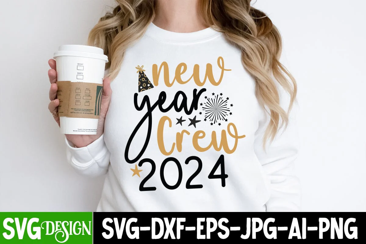 New Year 2024 SVG Bundle,New Year 2024 Sublimation Bundle, Happy New Year SVG Cut File, New Year SVG Bundle Quotes , New Year Sublimation Design Bundle - Image 9