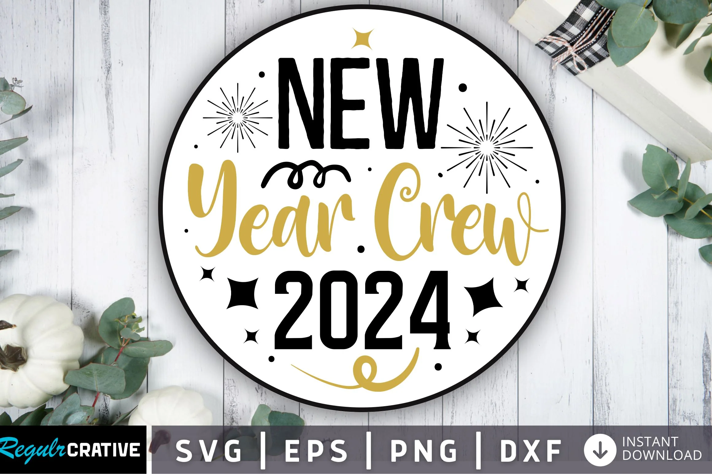 New year crew 2024 svg design